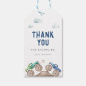 青いモンスター・トラックの誕生日 ギフトタグ (正面)