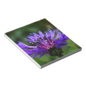 青いヤグルマギクの花の花の平和愛運命 ノートパッド (アングル)