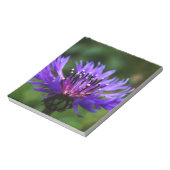 青いヤグルマギクの花の花の平和愛運命 ノートパッド (回転)