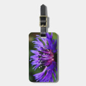 青いヤグルマギクの花の花の平和愛運命 ラゲッジタグ (正面縦)