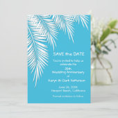 青いヤシの木の日付カードを保存 (スタンド正面)