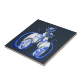 青いヤナギのシャム猫 タイル (側面)