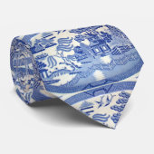 青いヤナギのタイ-祖母を微笑させます ネクタイ (ロール)