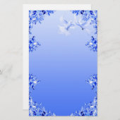 "青いヤナギの世界" 16 便箋 (正面/裏面)