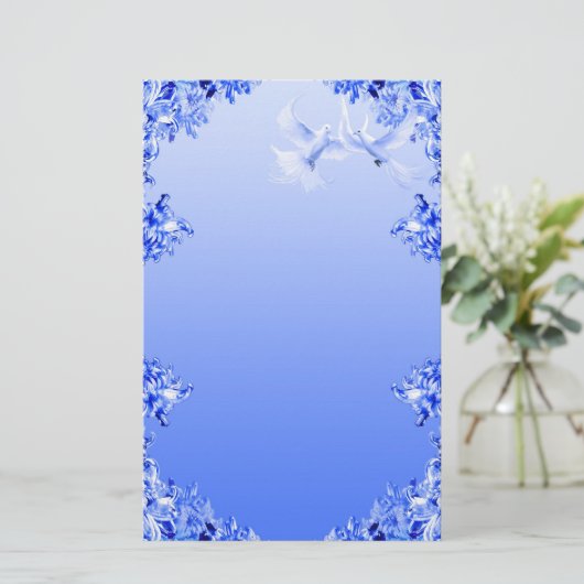 "青いヤナギの世界" 16 便箋 (スタンド正面)