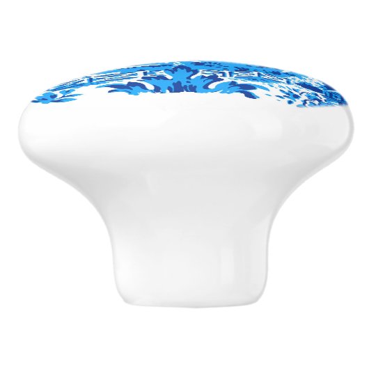 青いヤナギの中国のデザインの陶磁器のキャビネットのノブv2 セラミックノブ (側面)