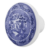 青いヤナギの中国のデザインの陶磁器のキャビネットのノブv4 セラミックノブ (右)