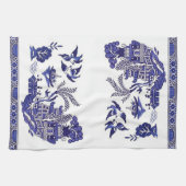 青いヤナギの中国のデザイン キッチンタオル (横)