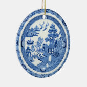 青いヤナギの円形のオーナメント2のイメージ セラミックオーナメント (右)