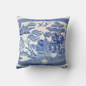 青いヤナギの枕-完全なサイズおよび色 クッション (裏面)