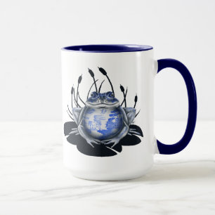 青いヤナギの牛蛙のコーヒー・マグ マグカップ