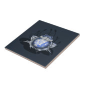 青いヤナギの牛蛙のセラミックタイル タイル (側面)