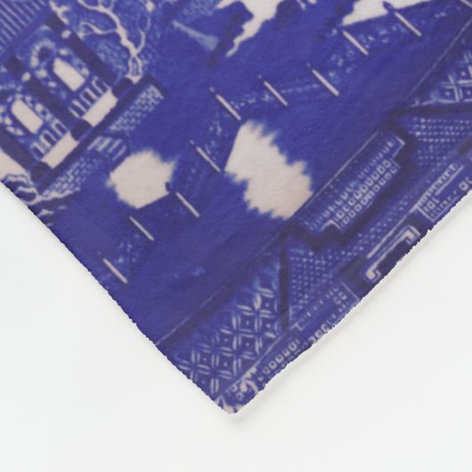 青いヤナギの知識の世紀のあなた自身を包んで下さい フリースブランケット (角)