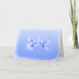 "青いヤナギの鳩" 2つの~のブランクの中の挨拶状 カード