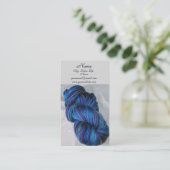 青いヤーンの名刺 名刺 (スタンド正面)