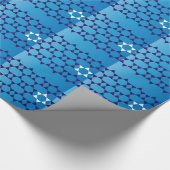 青いユダヤ人の星 ラッピングペーパー (角)