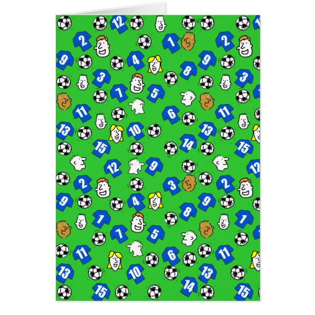 青いユニフォームのサッカーデザイン (正面)