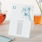 青いユリの結婚アウトライン番号 台座サイン (インサイチュ)