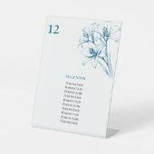 青いユリの結婚アウトライン番号 台座サイン (正面)