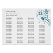 青いユリの結婚輪郭の座席表 ポスター (正面)