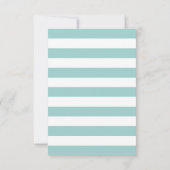 青いユーモアのある恐竜。恐竜の赤ちゃん/子供の誕生日 サンキューカード (裏面)