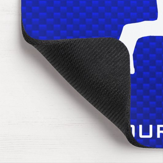 青いヨガ マウスパッド (コーナー)