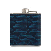 青いヨットパターン フラスク (裏面)