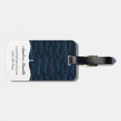 青いヨットパターン ラゲッジタグ (裏面横)