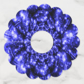 青いラきらめくイト ワイングラスタグ (正面)