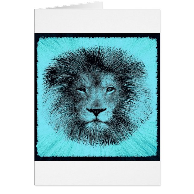 青いライオン (正面)