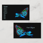 青いライトの蝶 名刺 (正面/裏面)