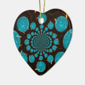 青いライト セラミックオーナメント (左)