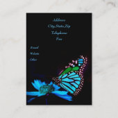 青いライト-垂直の蝶 名刺 (裏面)