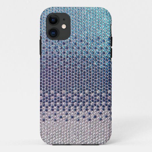 青いラインストーンのグリッターのきらきら光るなiPhone 5の場合 Case-Mate iPhoneケース (裏面)