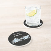 青いラインストーンのシンデレラキャリッジコースター コースター (側面)