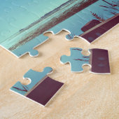 青いラグーンに太陽が輝く ジグソーパズル (側面)