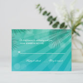 青いラグーンの応答カード 招待状 (スタンド正面)