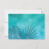 青いラグーンの応答カード 招待状 (裏面)