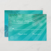 青いラグーンの応答カード 招待状 (正面/裏面)