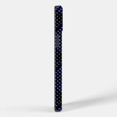青いラスターパターン01黒い背景 Case-Mate iPhoneケース (裏面 / 右)