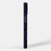 青いラスターパターン01黒い背景 Case-Mate iPhoneケース (裏面 / 右)