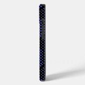 青いラスターパターン01黒い背景 Case-Mate iPhoneケース (裏面 / 左)