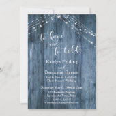 青いラスティックな木と灯り　所有する為にそして保持する為に 招待状 (正面)