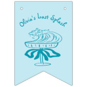 青いラストスプラッシュ独身最後のパーティー写真バナー バンティングフラッグ (第1の旗)