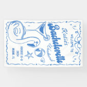 青いラストトーストビーチバチェロレッテウィークエンドバナー 横断幕 (横)