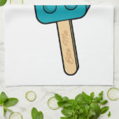 青いラズベリーのアイスキャンデーは私を台所タオルかみます キッチンタオル (折り畳み)