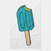 青いラズベリーのアイスキャンデーは私を台所タオルかみます キッチンタオル (縦)