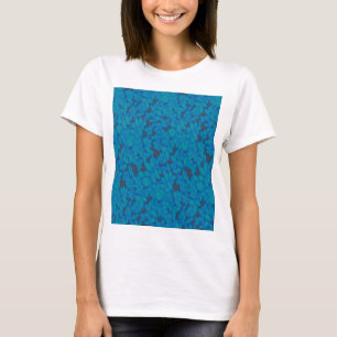 青いラッピング紙とクリエイティブアーツパターン Tシャツ