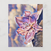 青いラバンダー色の蘭の花 (裏面)