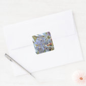青いラバンダー色の蘭の花 スクエアシール (封筒)